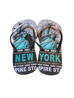 New York Statue Of Liberty Flip Flops, Women’s Size 8.5-9M NWOT